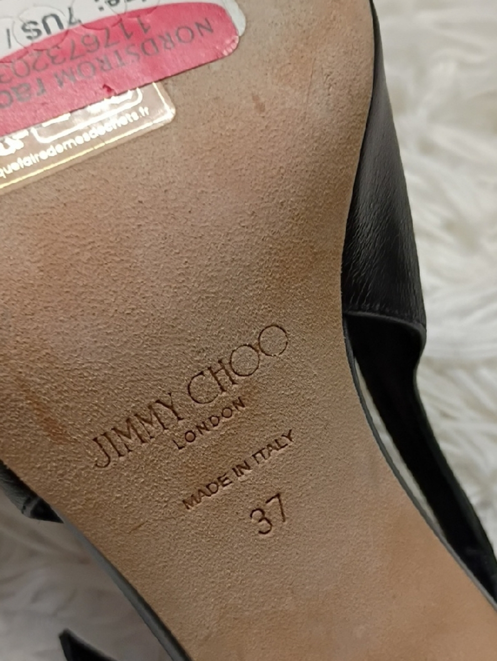 Jimmy Choo London Kitten Heel Sling Back Shoes $990 With Defect - Picture 10 of 12